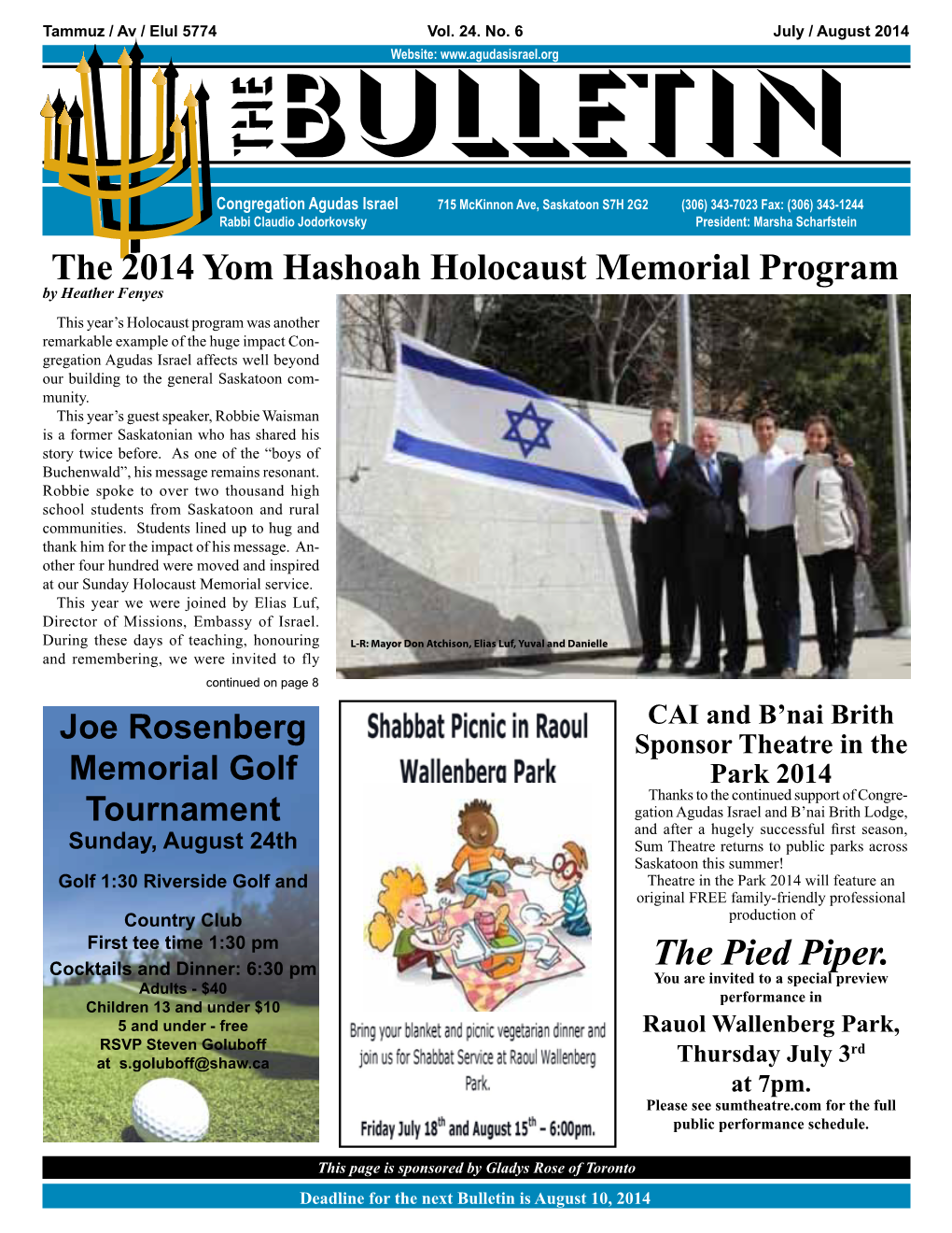 Bulletin – July / August 2014