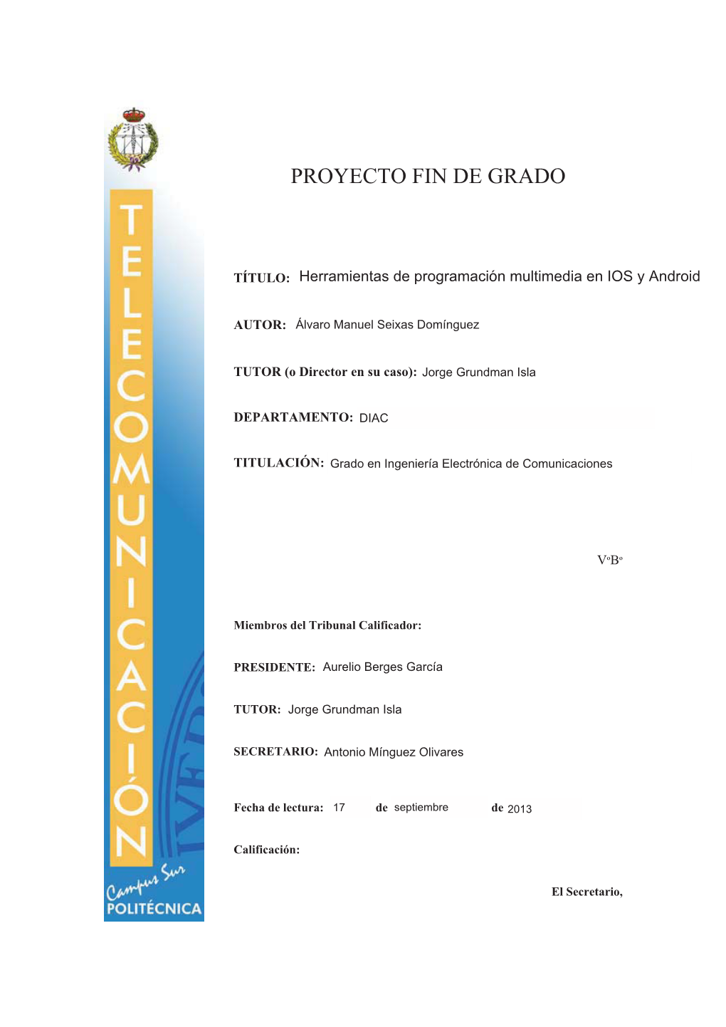 Proyecto Fin De Grado