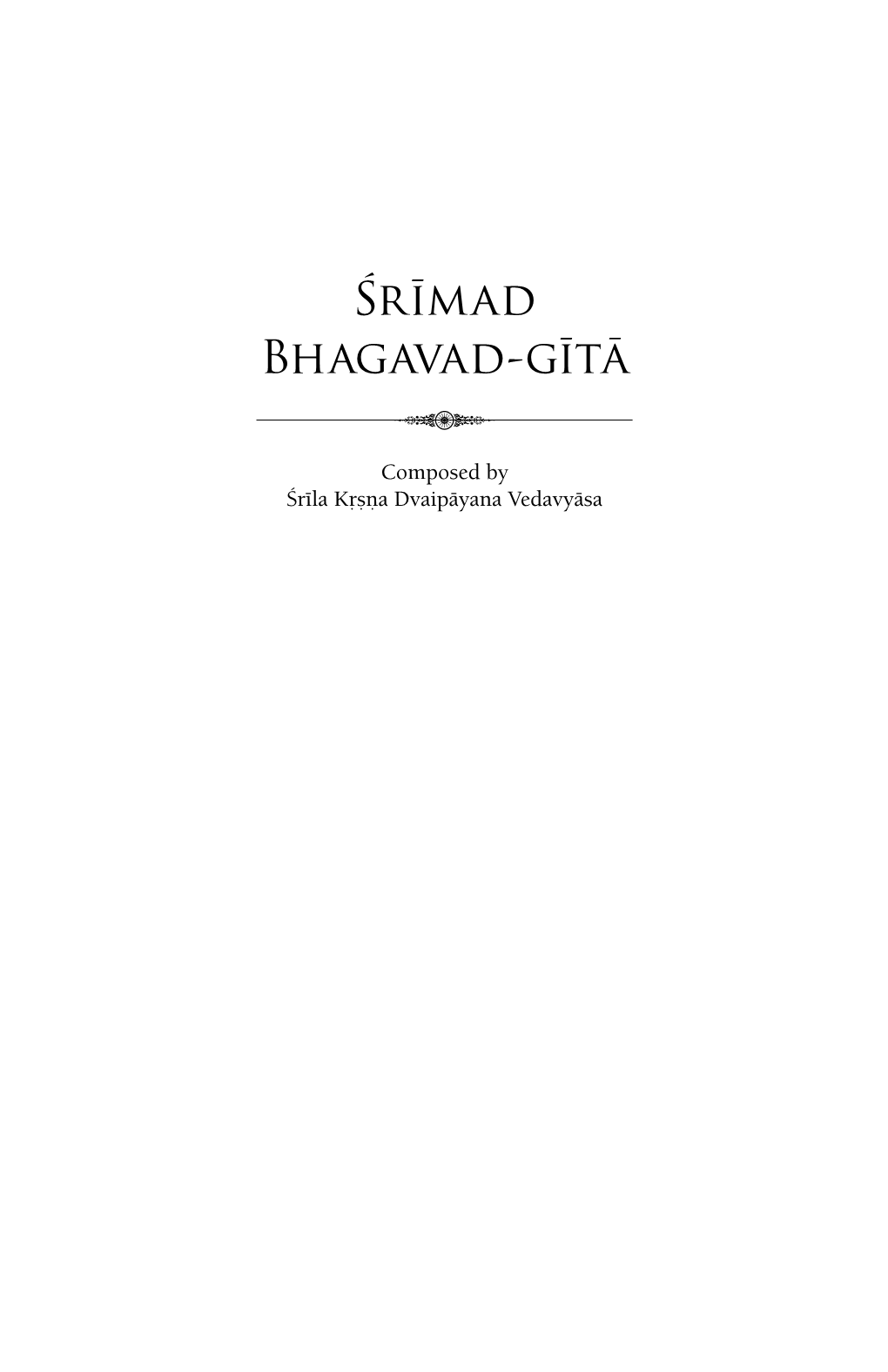 Śrīmad Bhagavad-Gītā