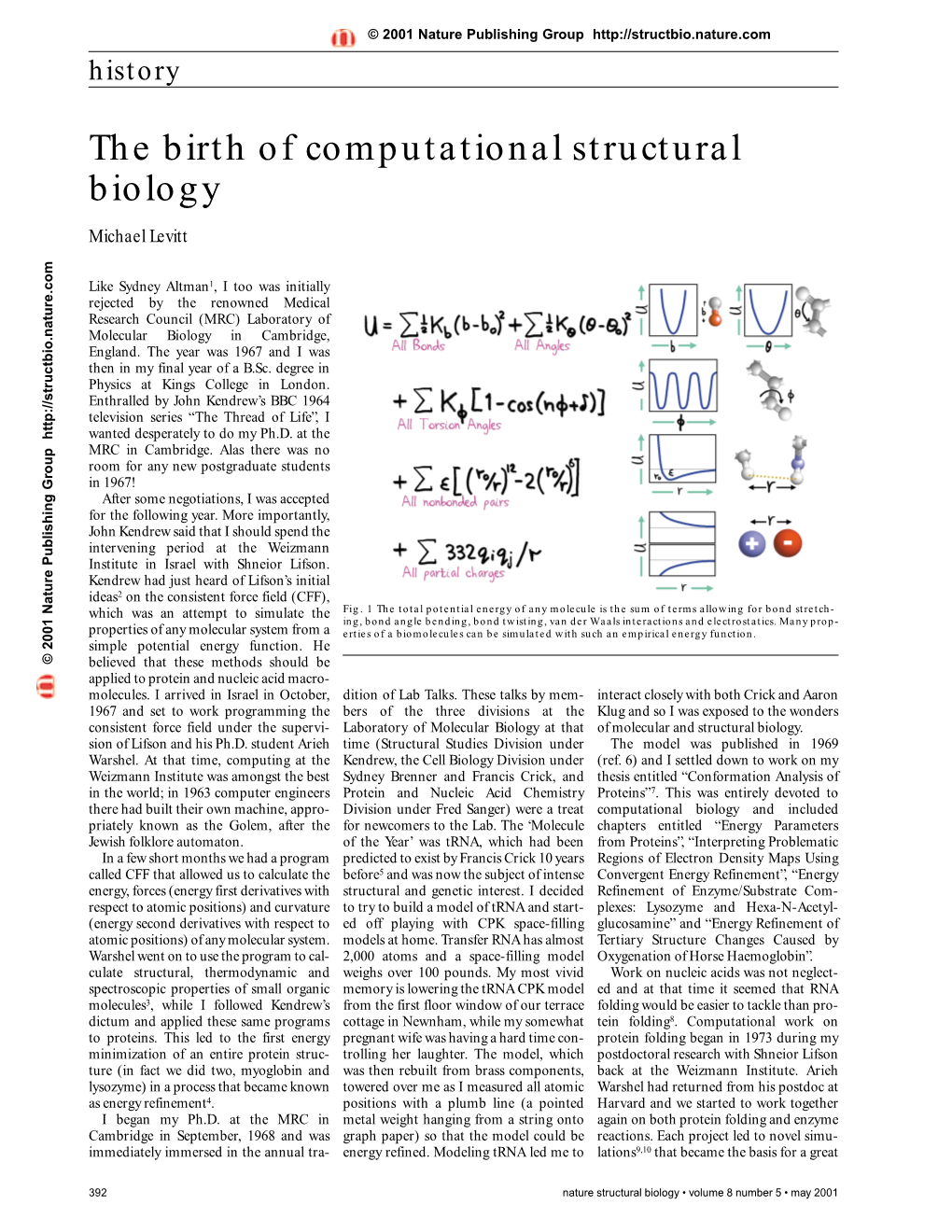 The Birth of Computational Structural Biology