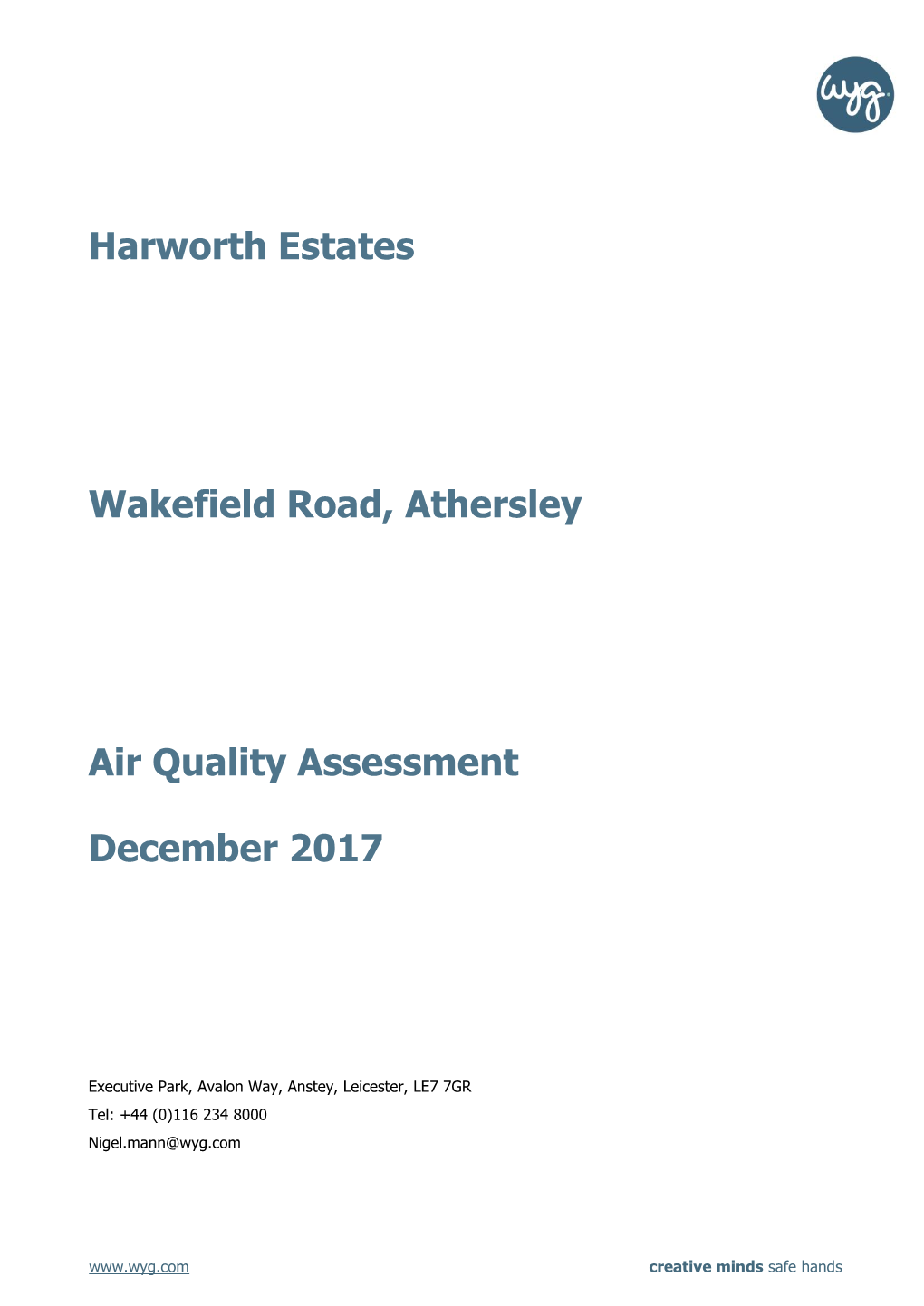 Harworth Estates Wakefield Road, Athersley Air Quality Assessment