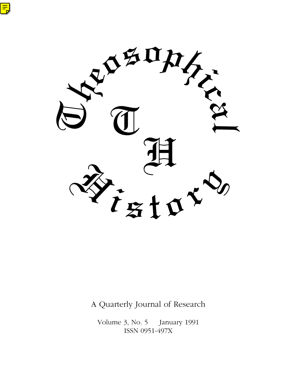 A Quarterly Journal of Research