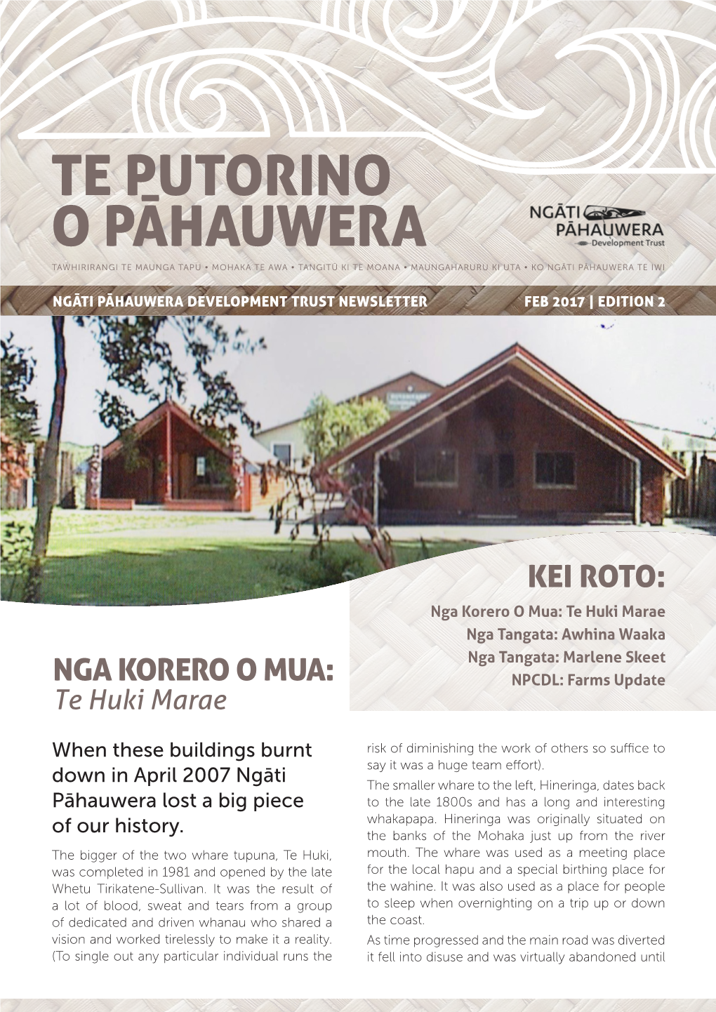 Te Putorino O Pāhauwera Tawhirirangi Te Maunga Tapu • Mohaka Te Awa • Tangitū Ki Te Moana • Maungaharuru Ki Uta • Ko Ngāti Pāhauwera Te Iwi