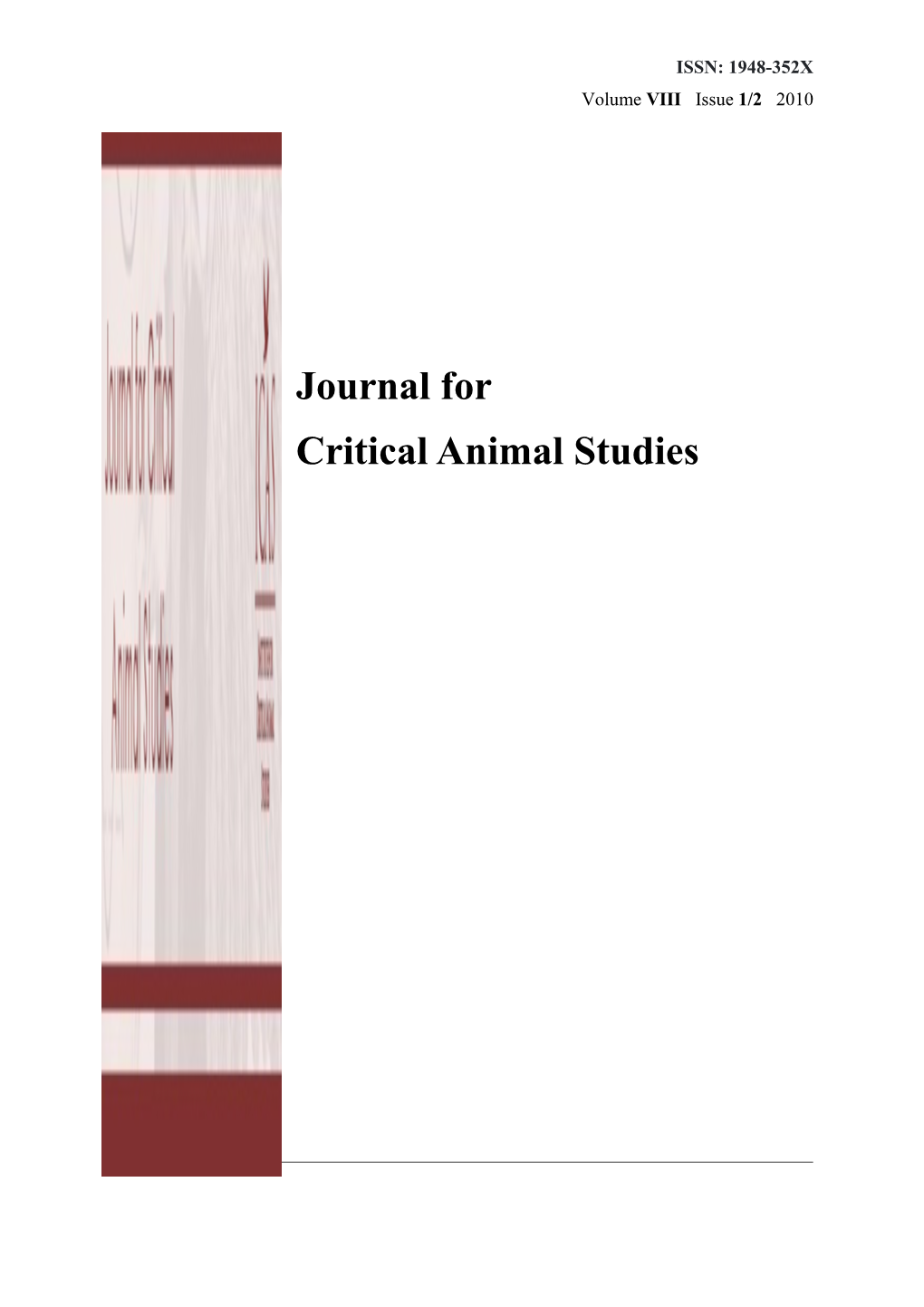 Critical Animal Studies