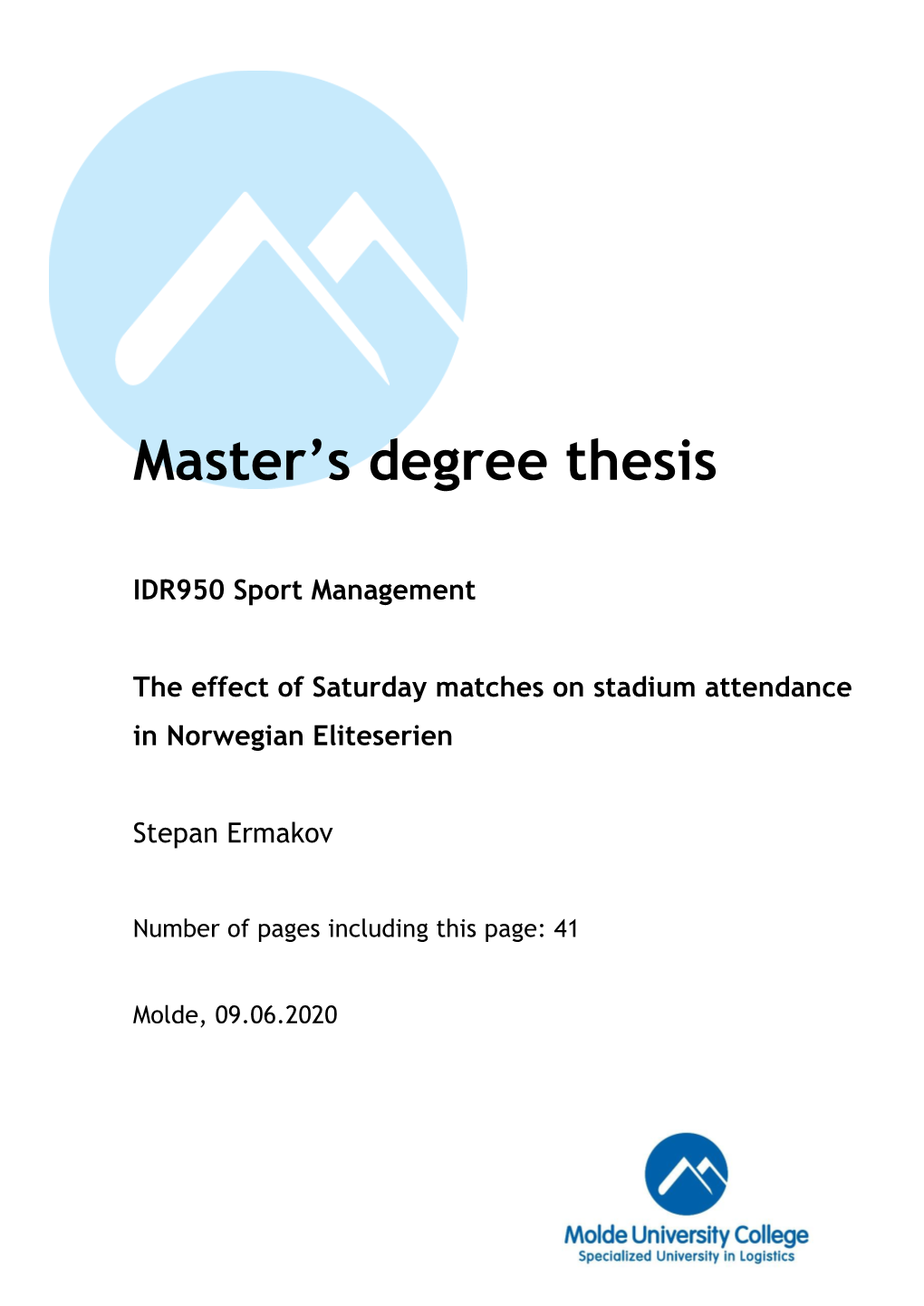 Master's Degree Thesis