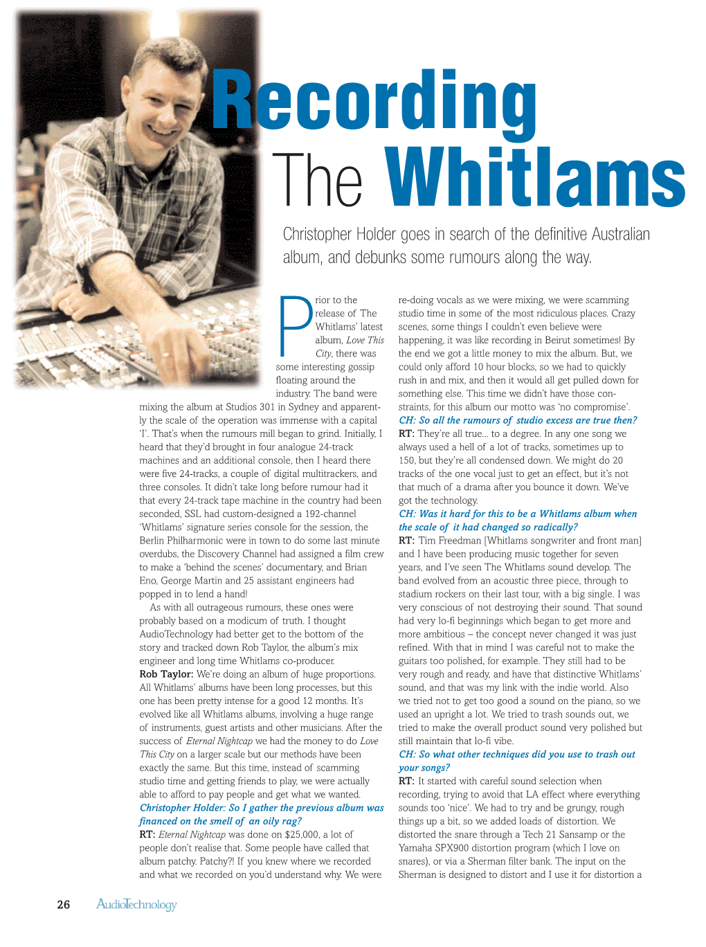 Recording the Whitlams Issue 8