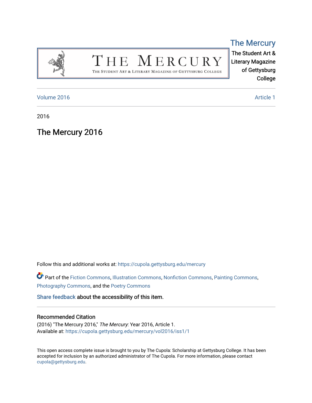 The Mercury 2016
