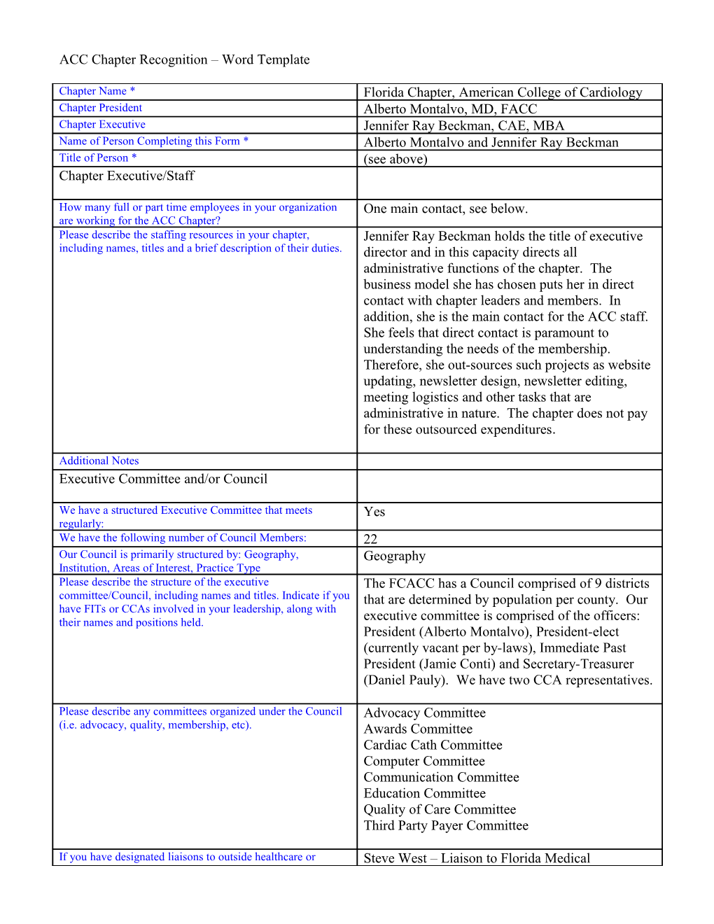 ACC Chapter Recognition Word Template