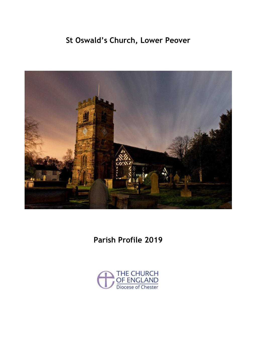 St Oswald's Church, Lower Peover Parish Profile 2019