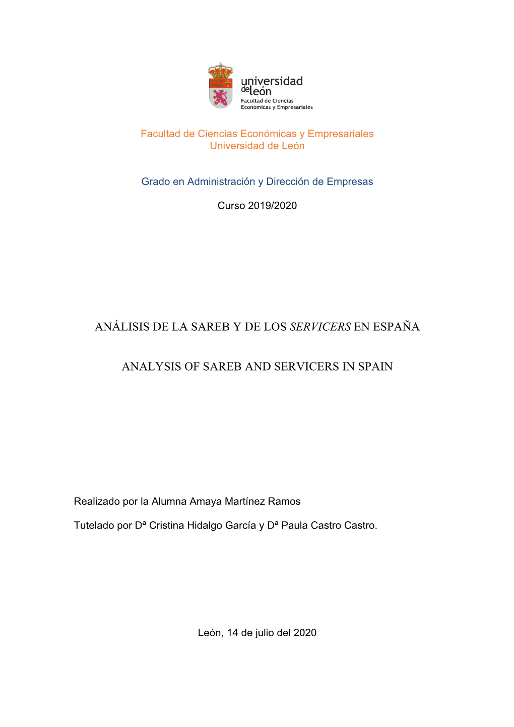 Análisis De La Sareb Y De Los Servicers En España