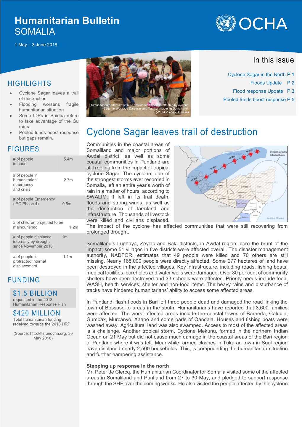 Cyclone Sagar Leaves Trail of Destruction Humanitarian Bulletin