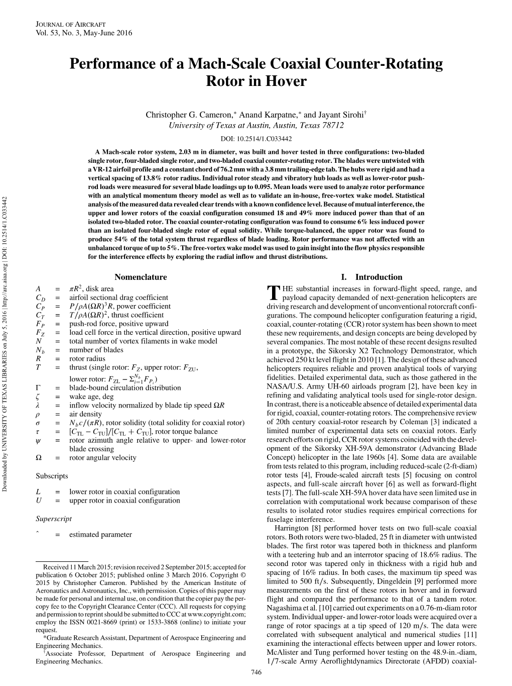 Performance of a Mach-Scale Coaxial Counter-Rotating Rotor in Hover