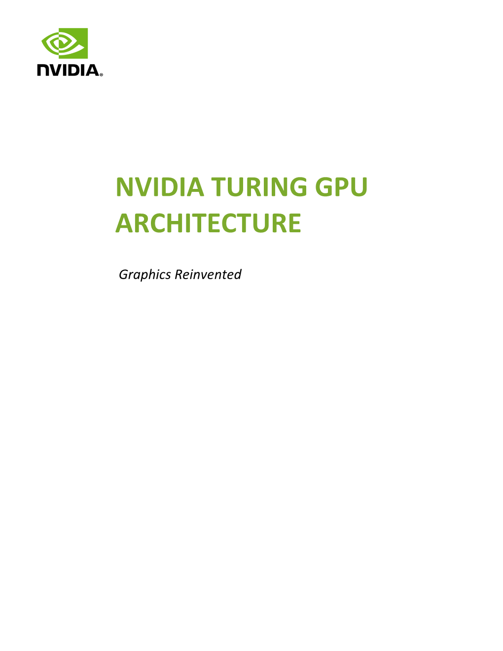 Nvidia Turing Gpu Architecture