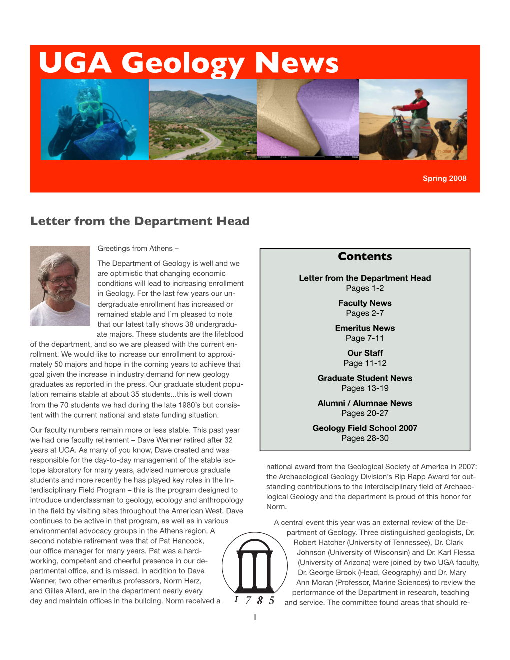 UGA Geology News