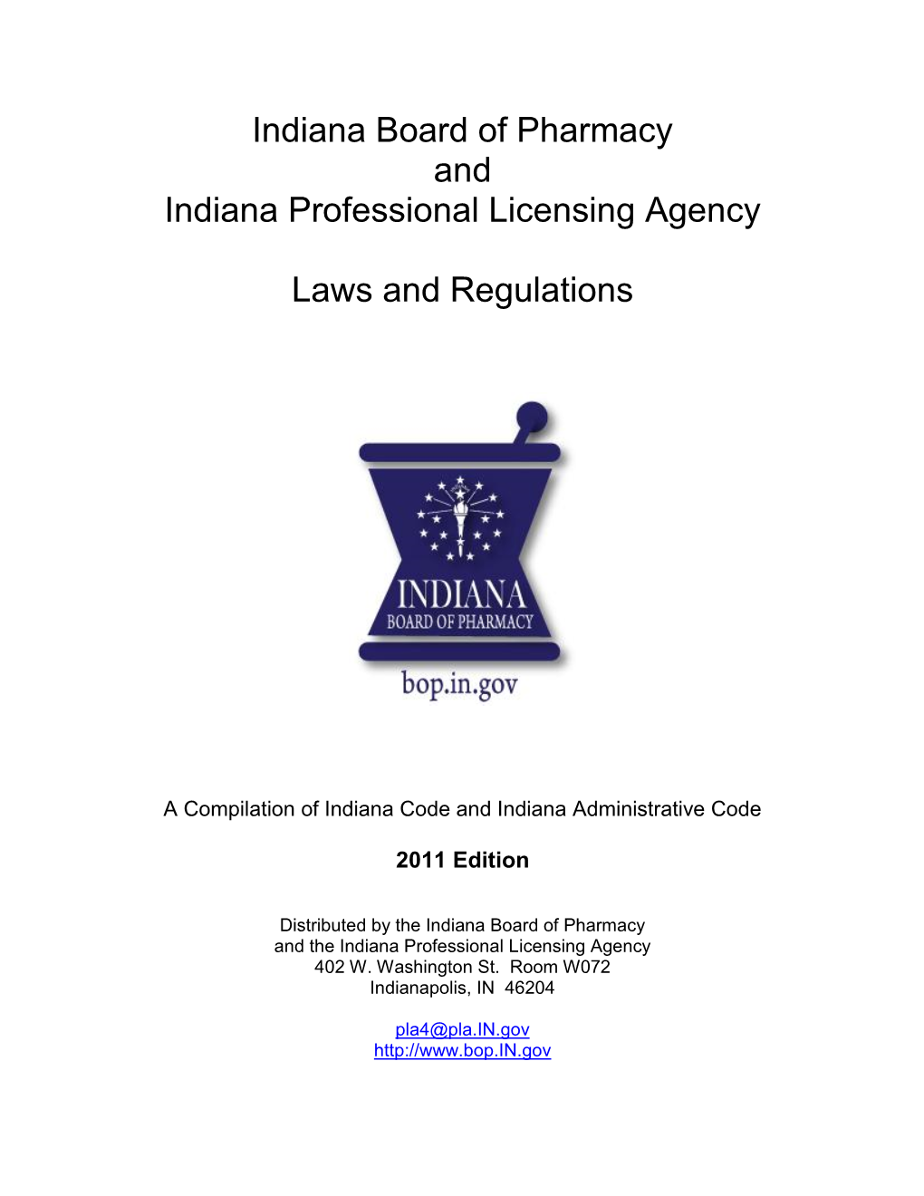 Indiana Pharmacy Laws and Regulations