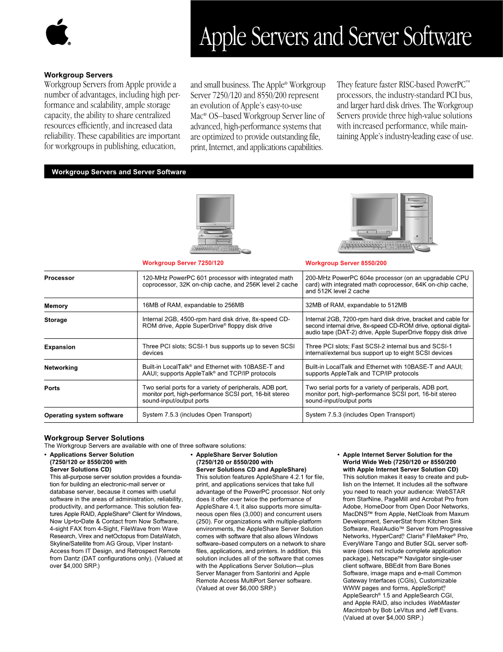 Apple Servers and Server Software