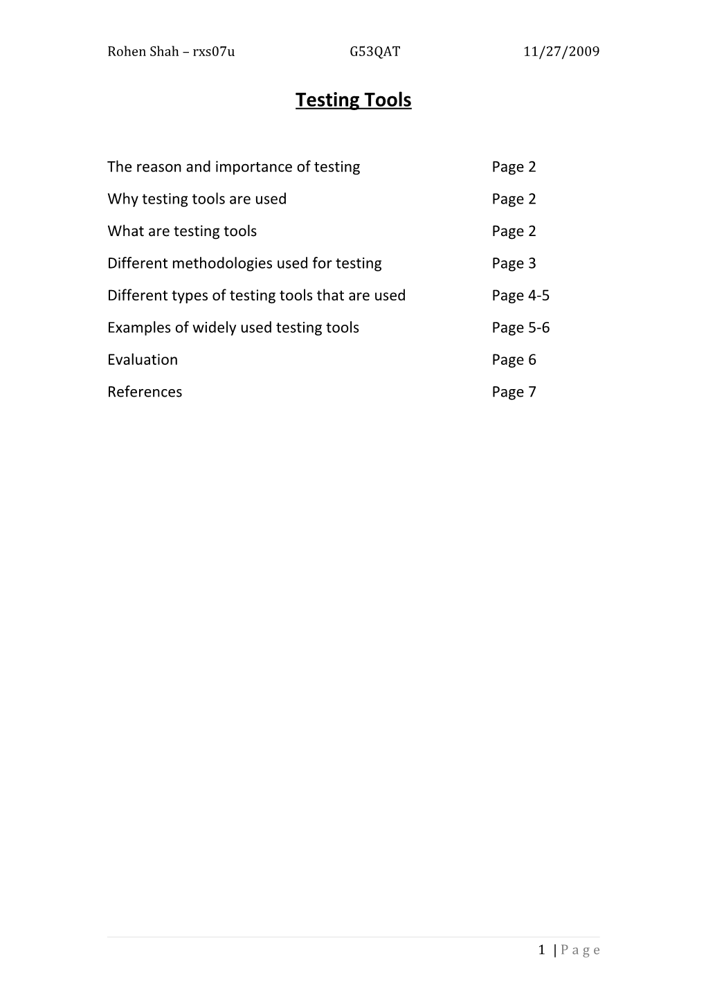 The Reason and Importance of Testing Page 2