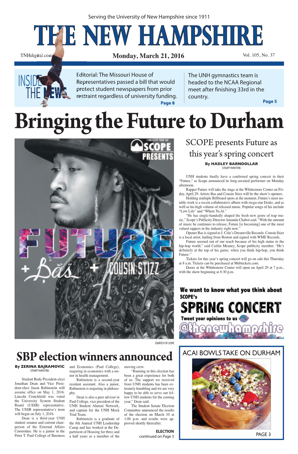 The New Hampshire Tnhdigital.Com Monday, March 21, 2016 Vol