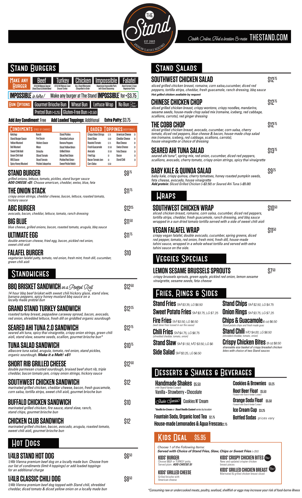 The Stand Print Menu NEW Master CC 2 1 21