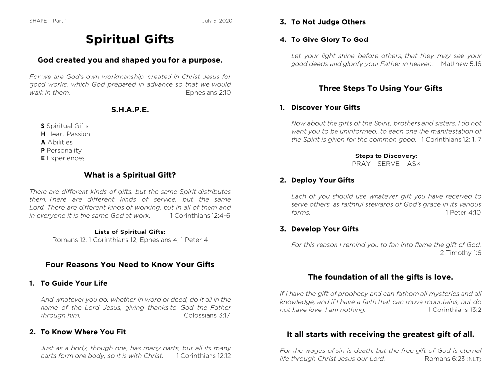 Spiritual Gifts 4
