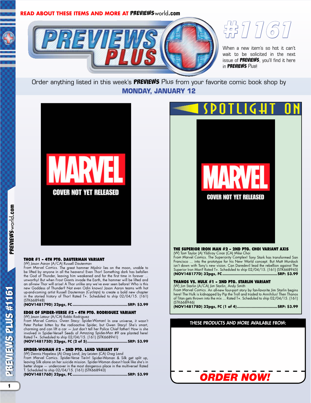 Previews Plus #1161