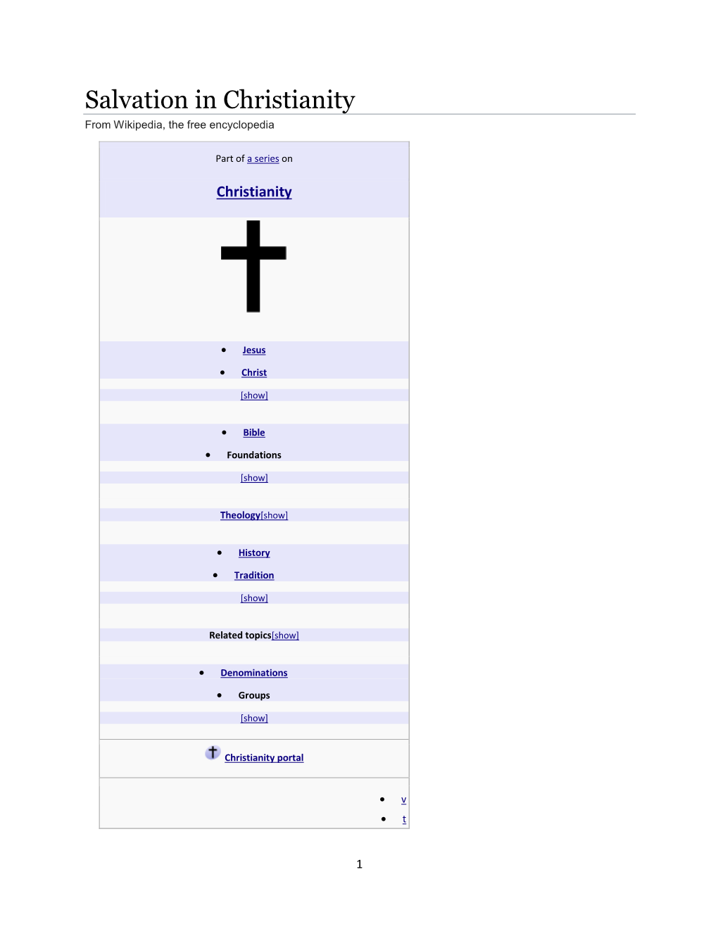 Salvation in Christianity from Wikipedia, the Free Encyclopedia