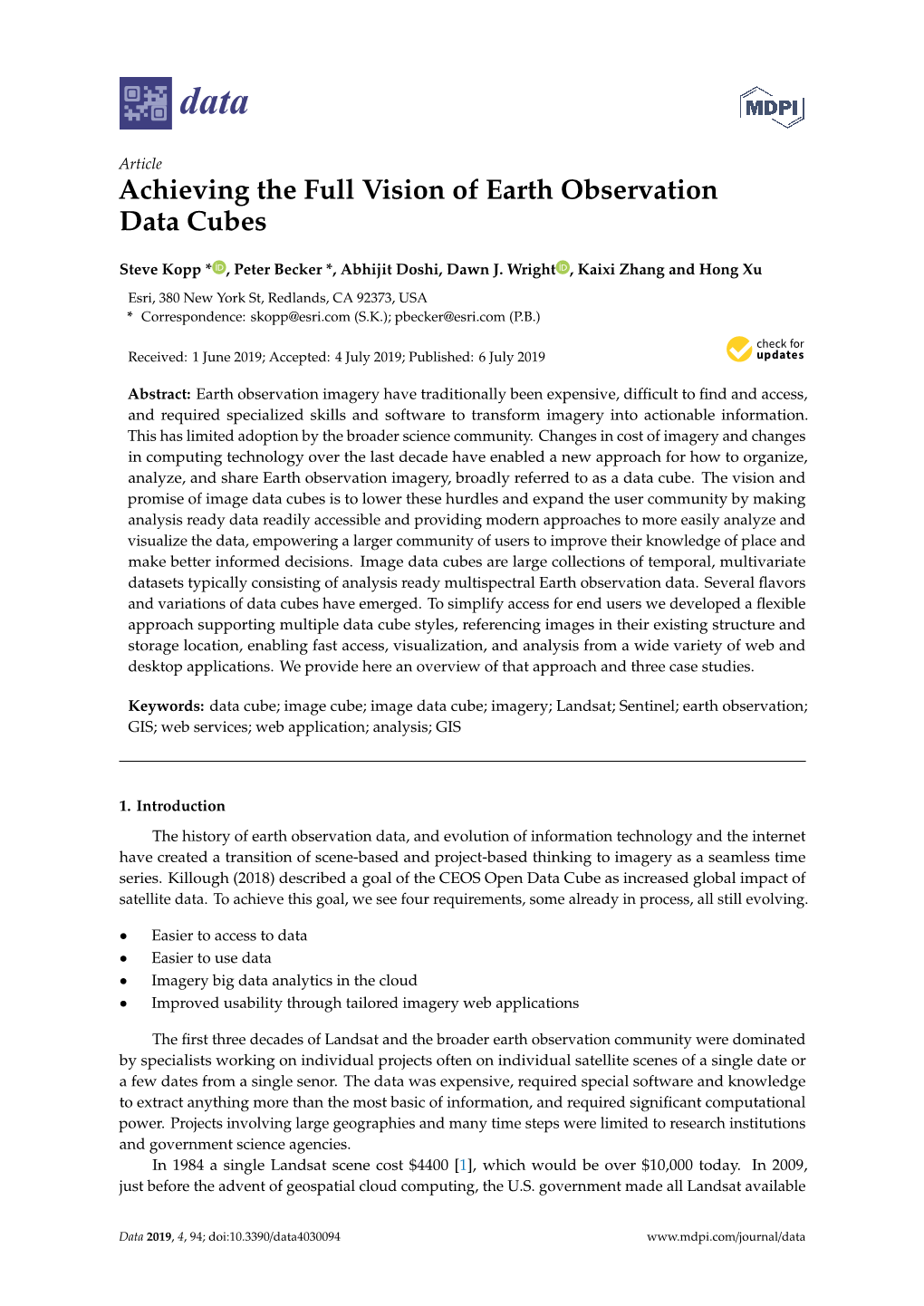 Achieving the Full Vision of Earth Observation Data Cubes