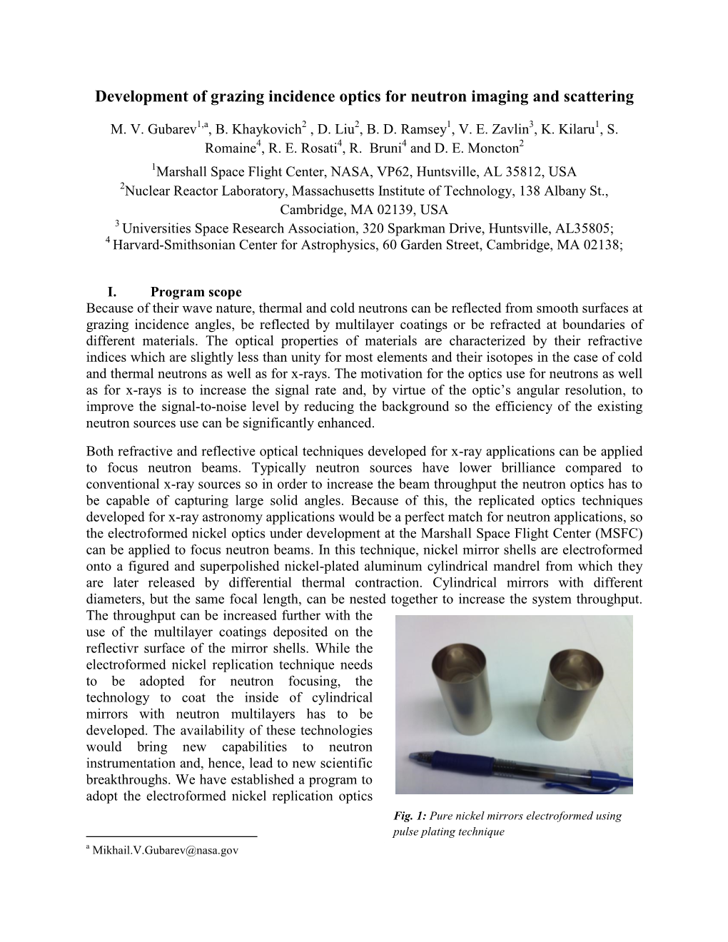 Development of Grazing Incidence Optics for Neutron Imaging and Scattering