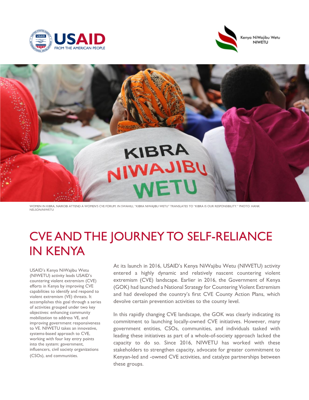 Cve and the Journey to Self-Reliance in Kenya