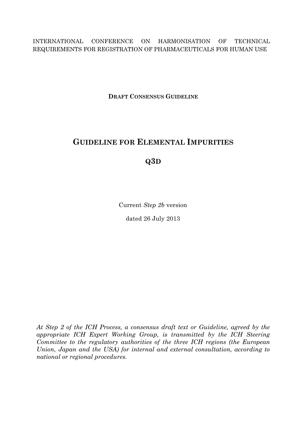 Guideline for Elemental Impurities