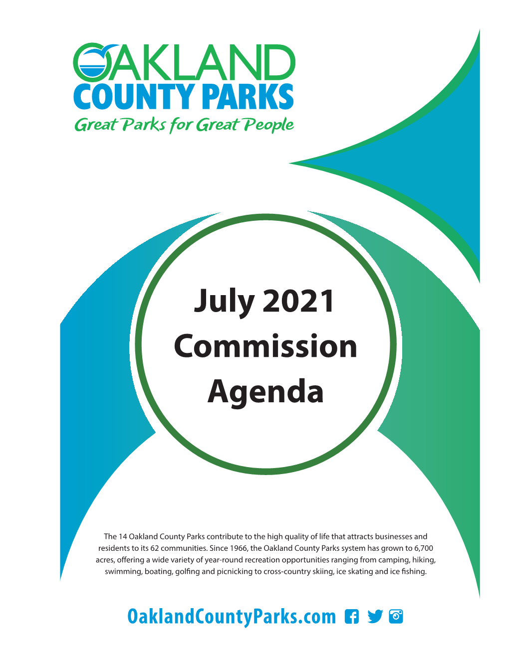 July 2021 Commission Agenda