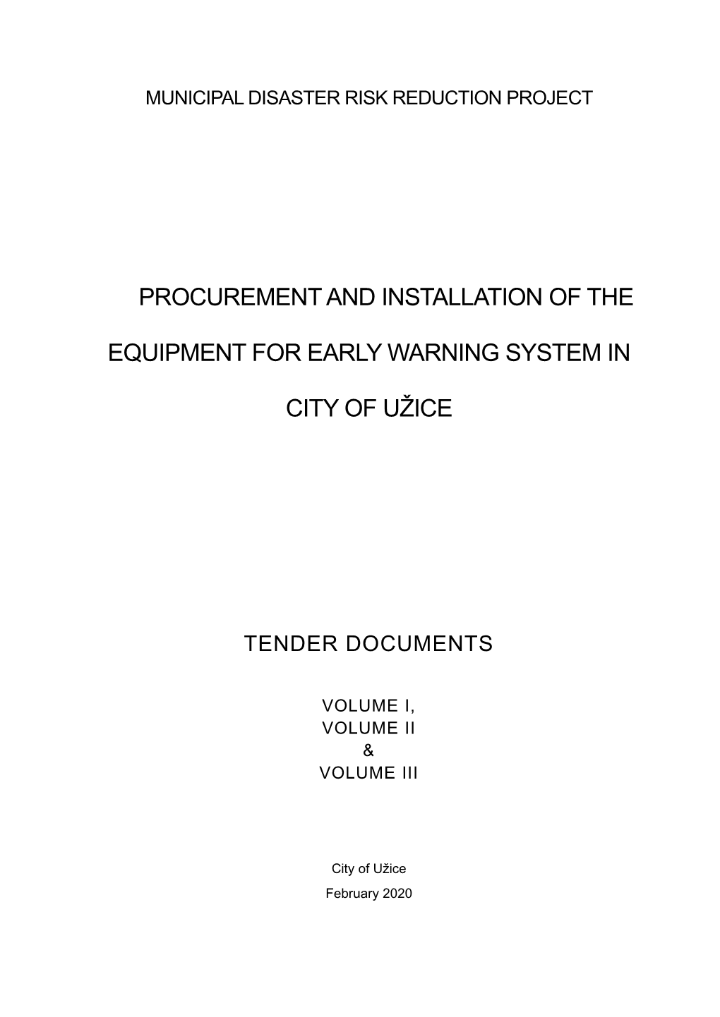 Procurement and Installation of The
