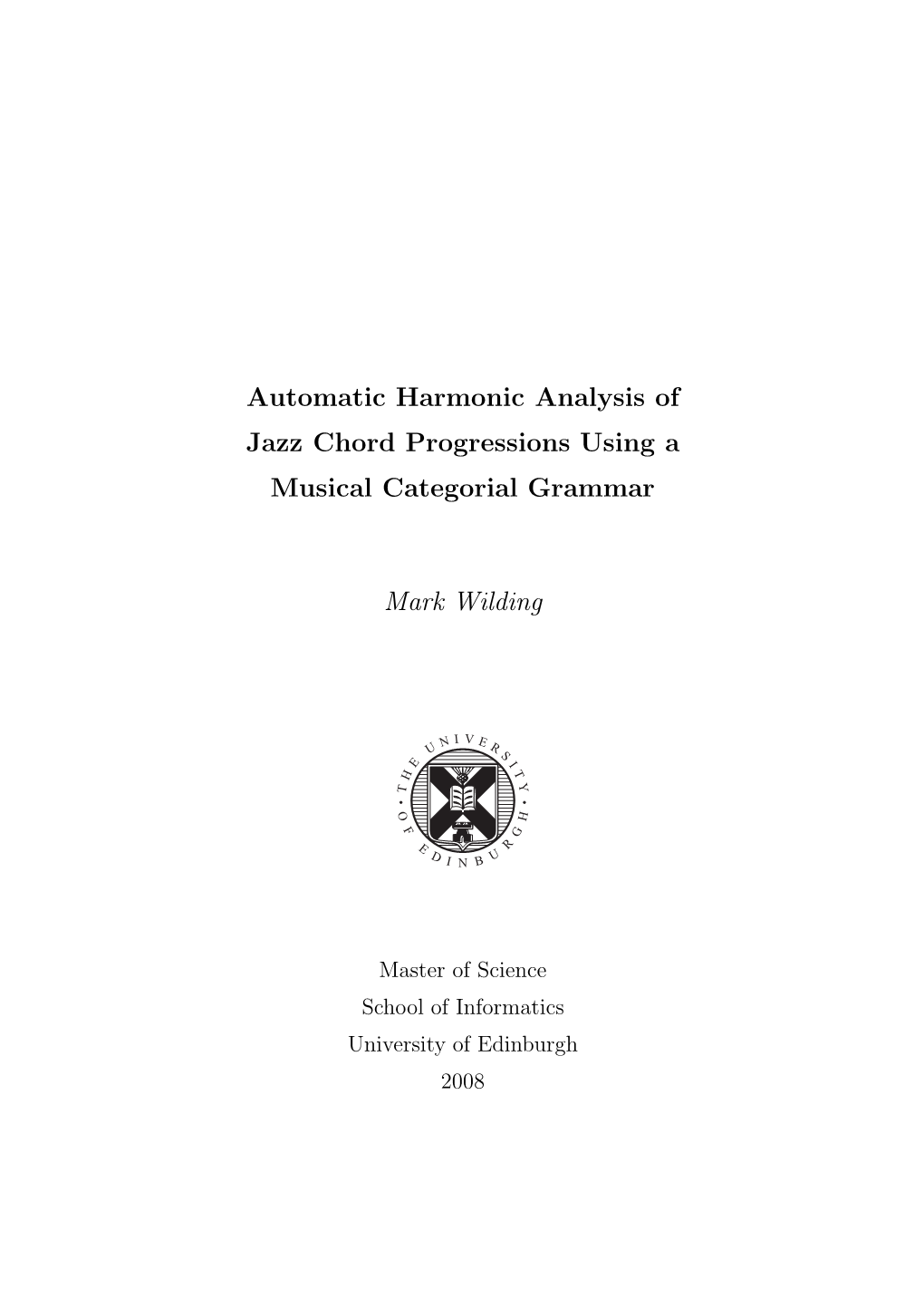 Automatic Harmonic Analysis of Jazz Chord Progressions Using a Musical Categorial Grammar