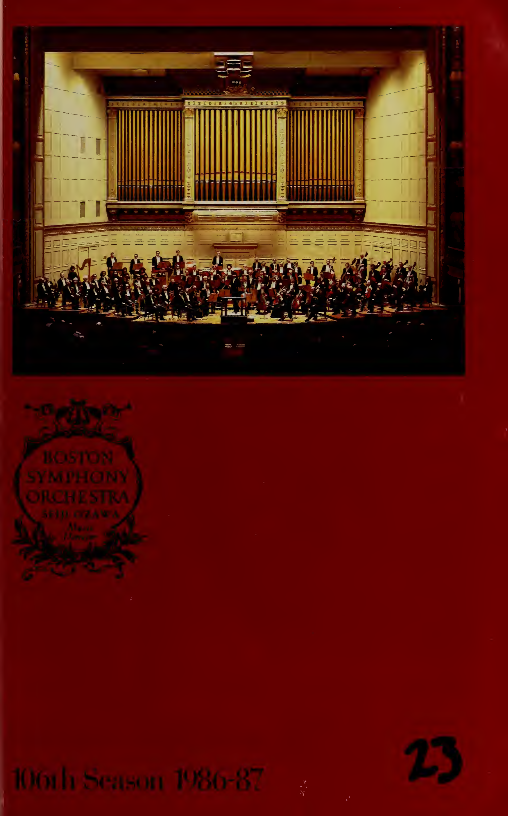 Boston Symphony Orchestra Concert Programs, Season 106,1986-1987, Subscription