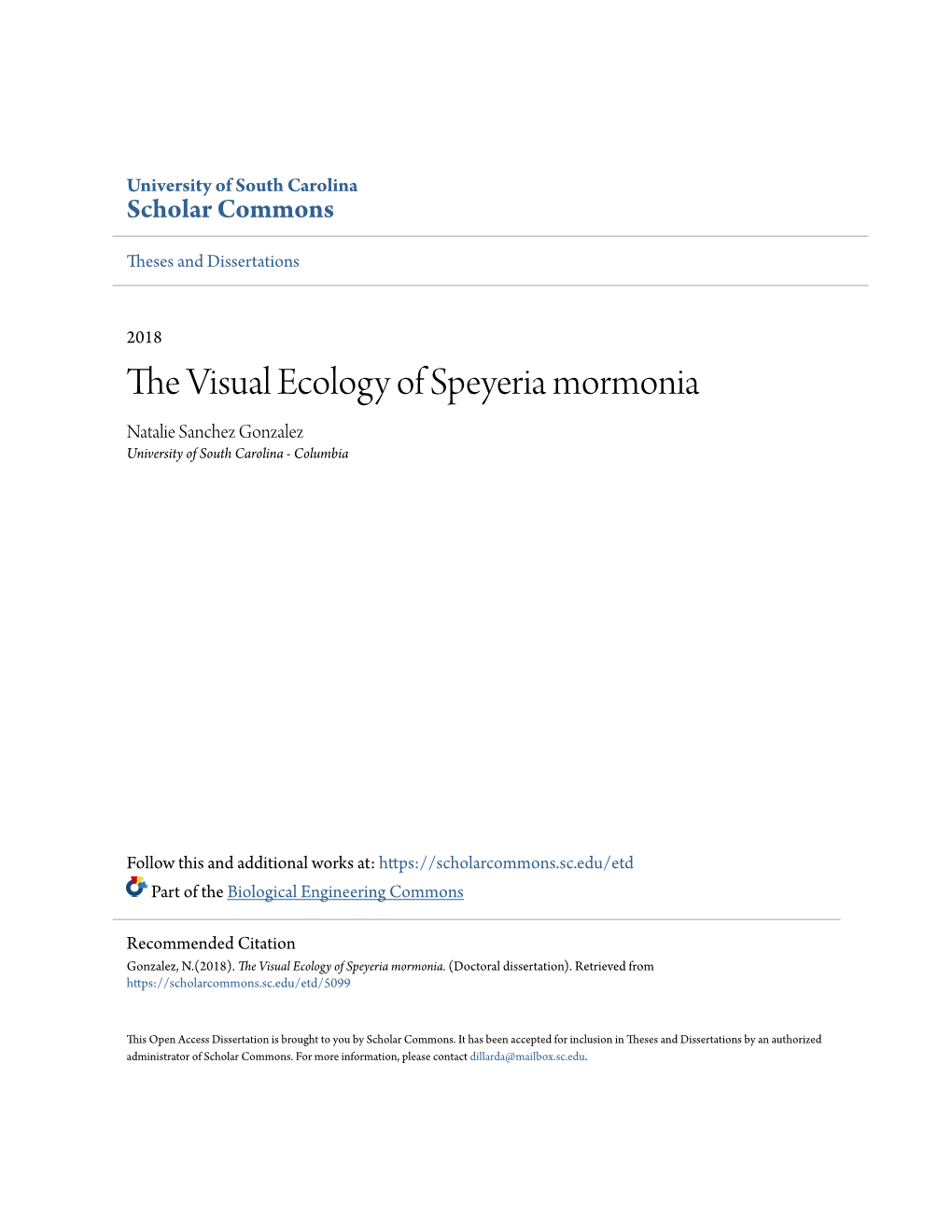 The Visual Ecology of Speyeria Mormonia