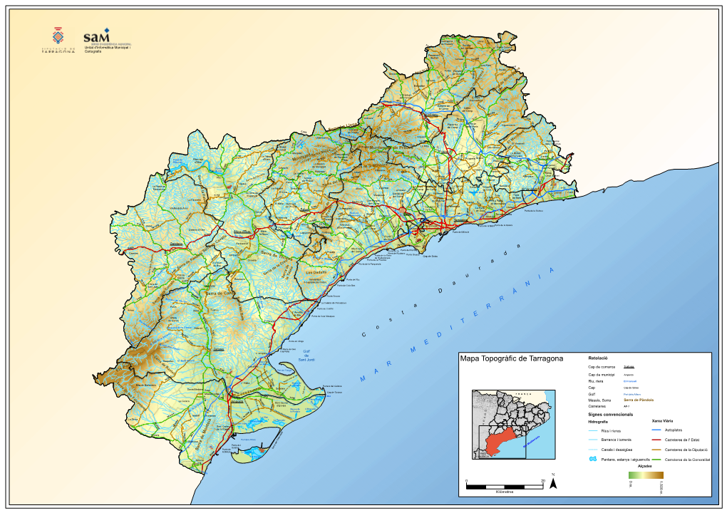 Mapa Topogràfic De Tarragona