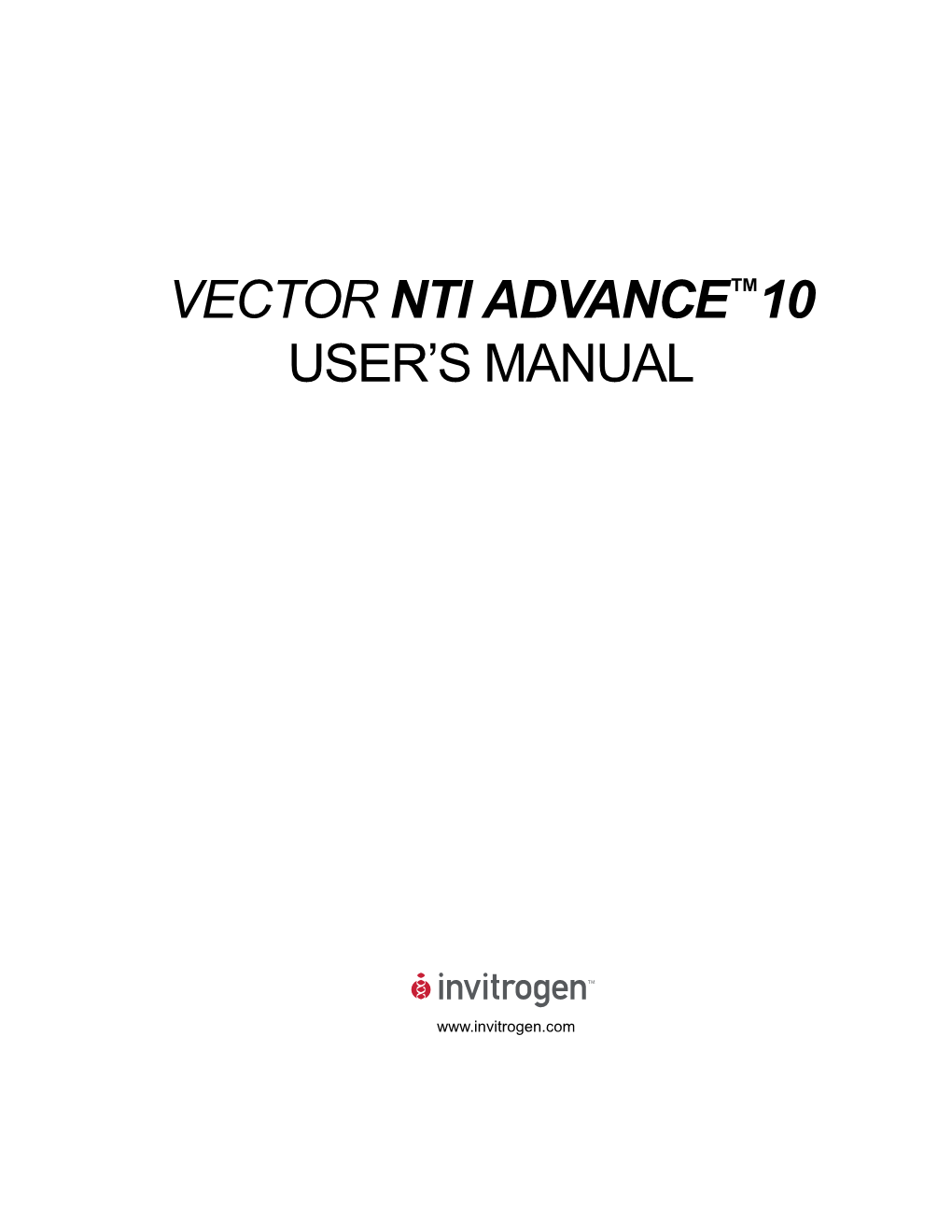 Vector Nti Advance™10 User's Manual