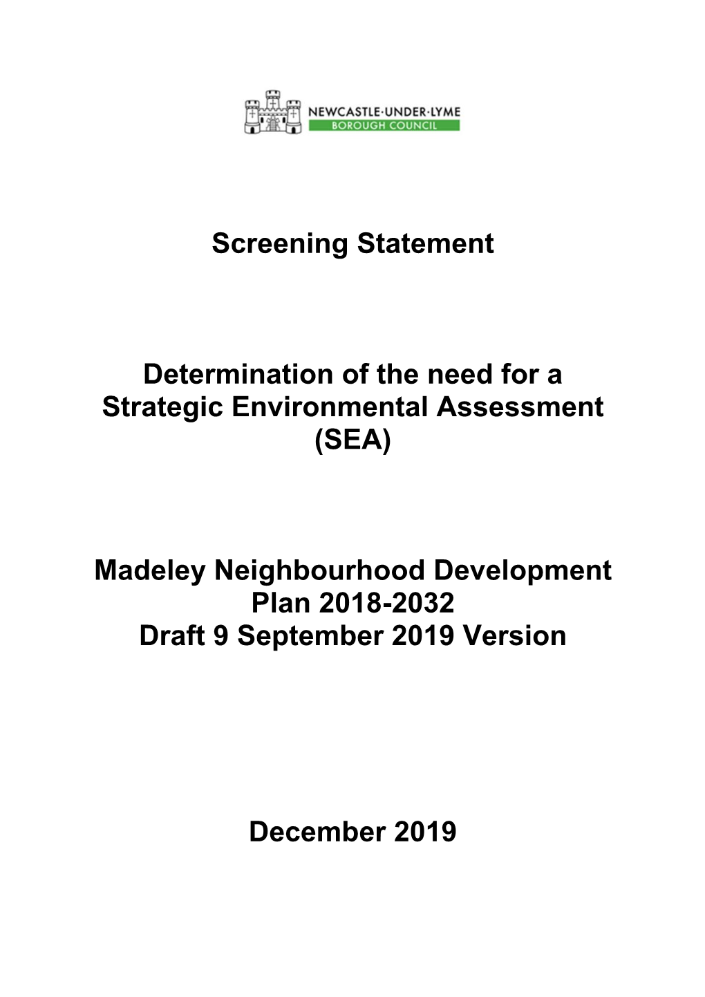 SEA Screening Statement 06-12-19 Page | 2