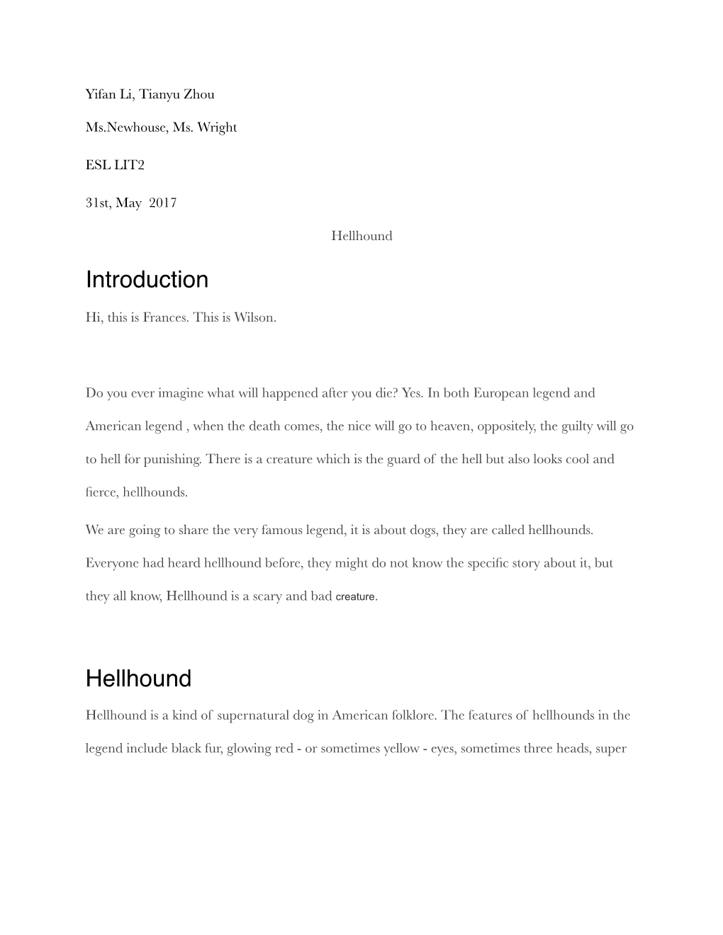 Introduction Hellhound