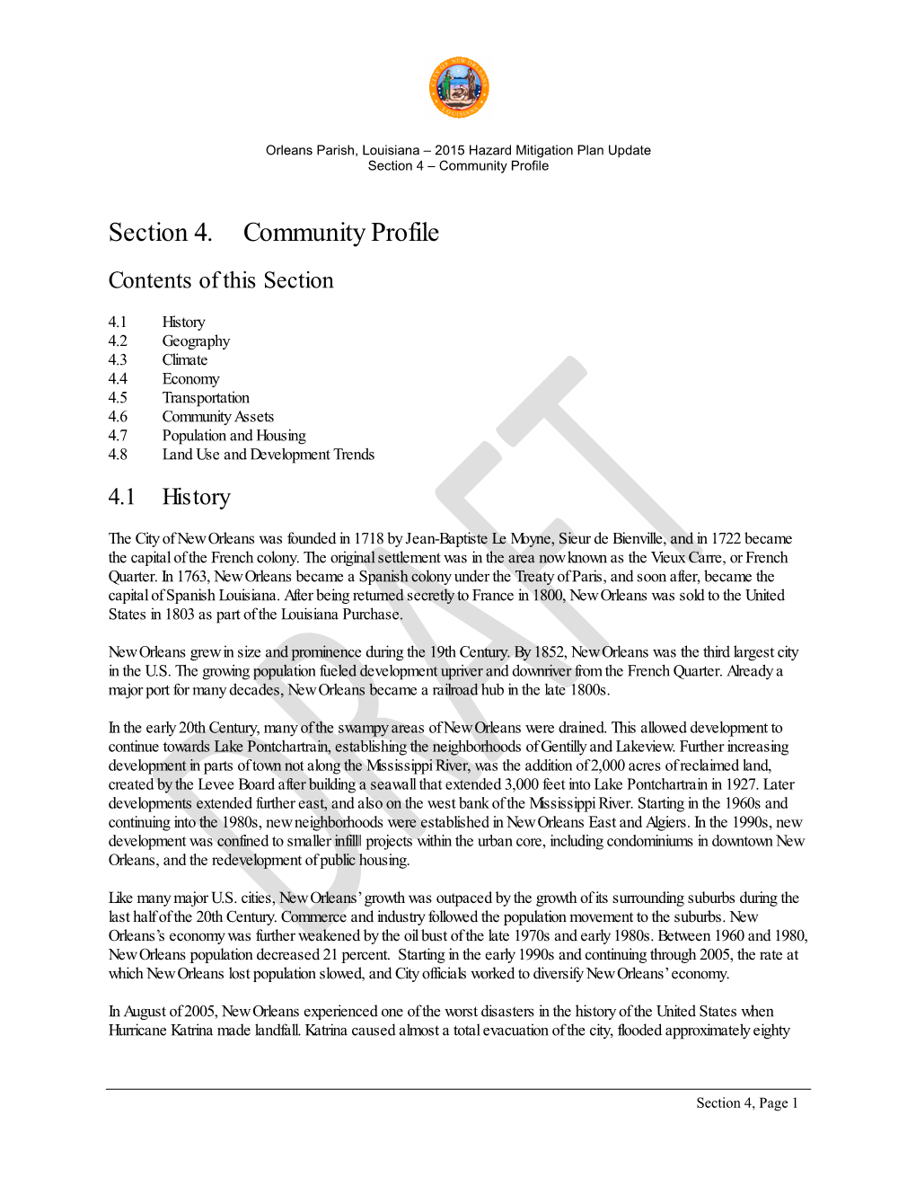 Section 4. Community Profile