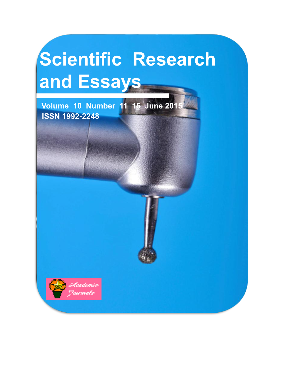 Scientific Research and Essays