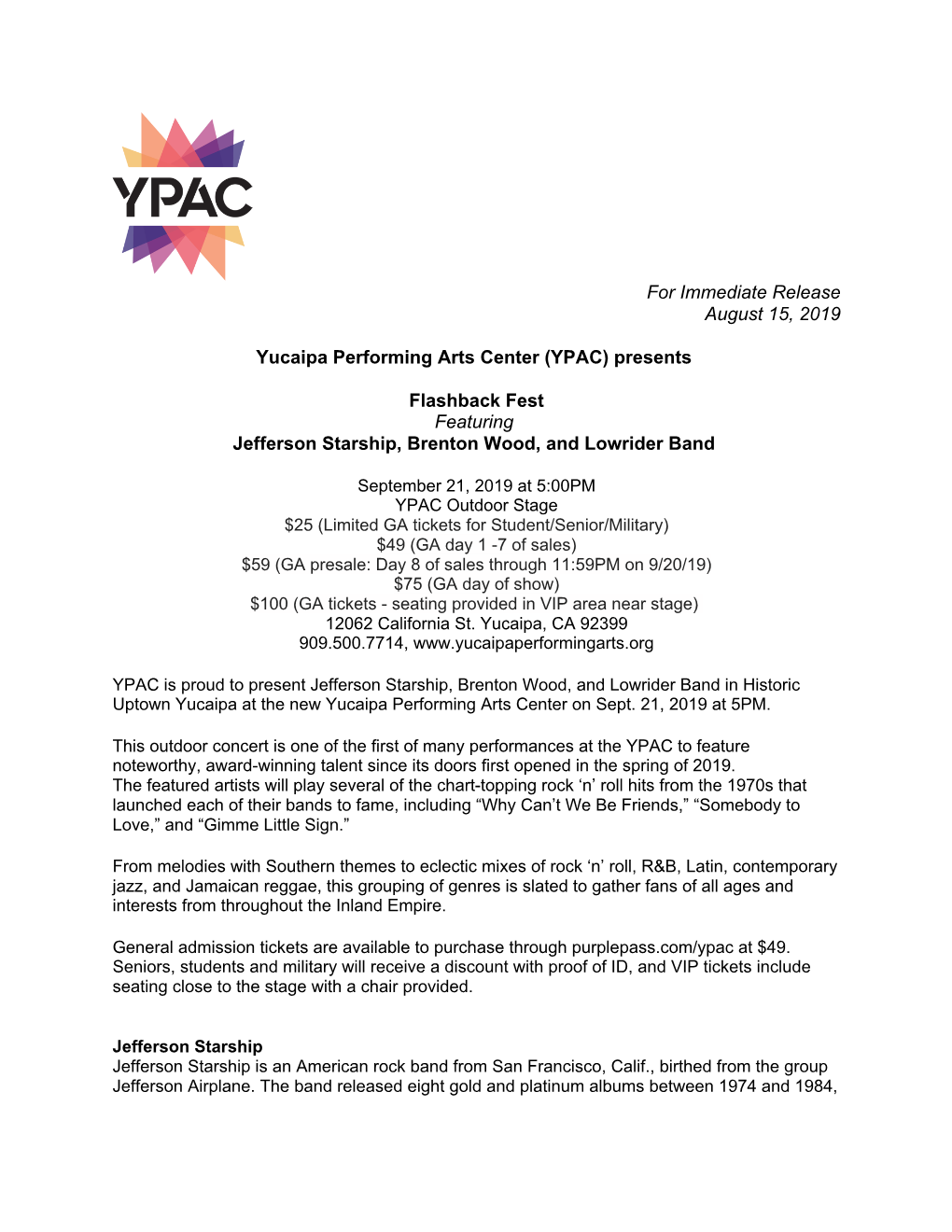 YPAC) Presents