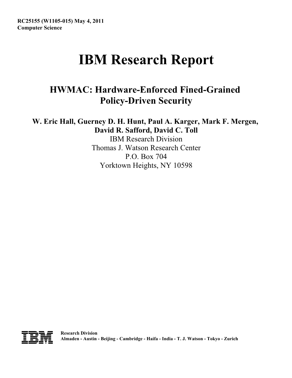 HWMAC: Hardware-Enforced Fined-Grained Policy-Driven Security