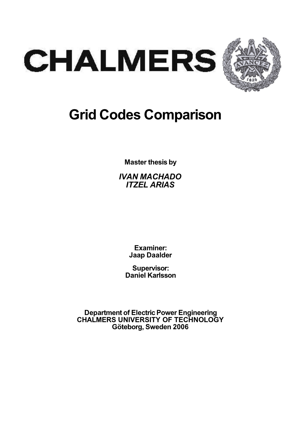 Grid Codes Comparison