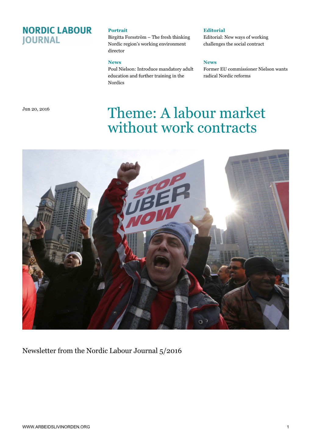 Theme: a Labour Market Without Work Contracts