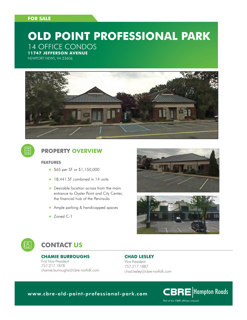 Old Point Professional Park 14 Office Condos 11747 Jefferson Avenue Newport News, Va 23606