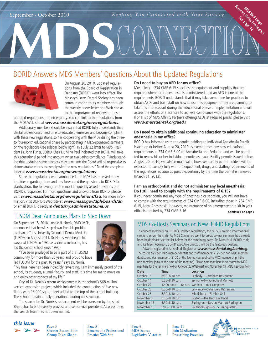 MDS Tool Helps September - October 2010 Keeping You Connected with Your Society Mdsconnectionsee Page 12