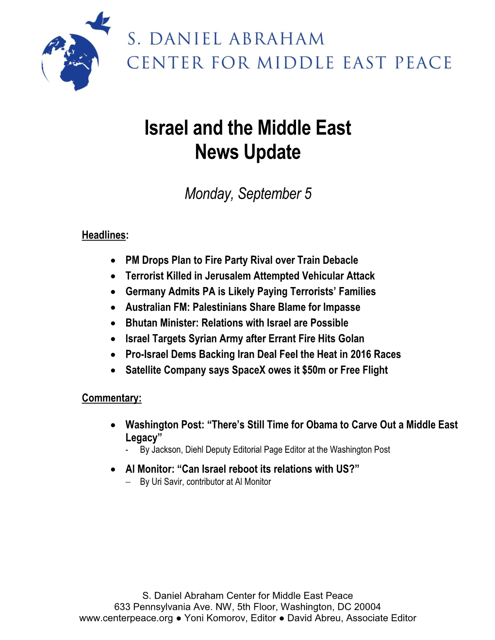 Israel Update