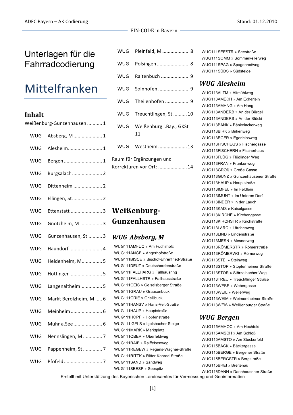 Mittelfranken WUG113ALTM » Altmühlweg WUG113AMECH » Am Echerlein WUG Theilenhofen