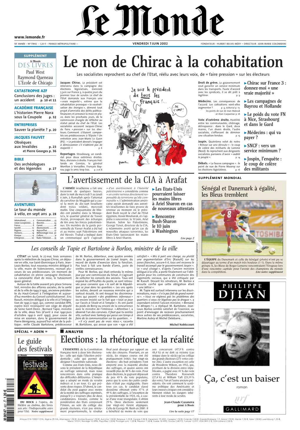 LE MONDE/PAGES&lt;UNE&gt;